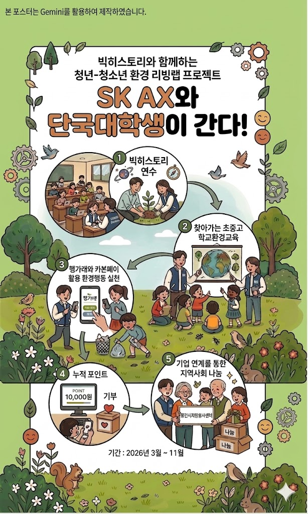 SK AX와 단국대학생이 간다!... '빅 히스토리'와 '리빙 랩'으로 기후위기 해법 찾는다